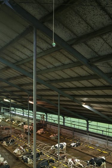 Onderschrift Aanzuigpunt boven de stal